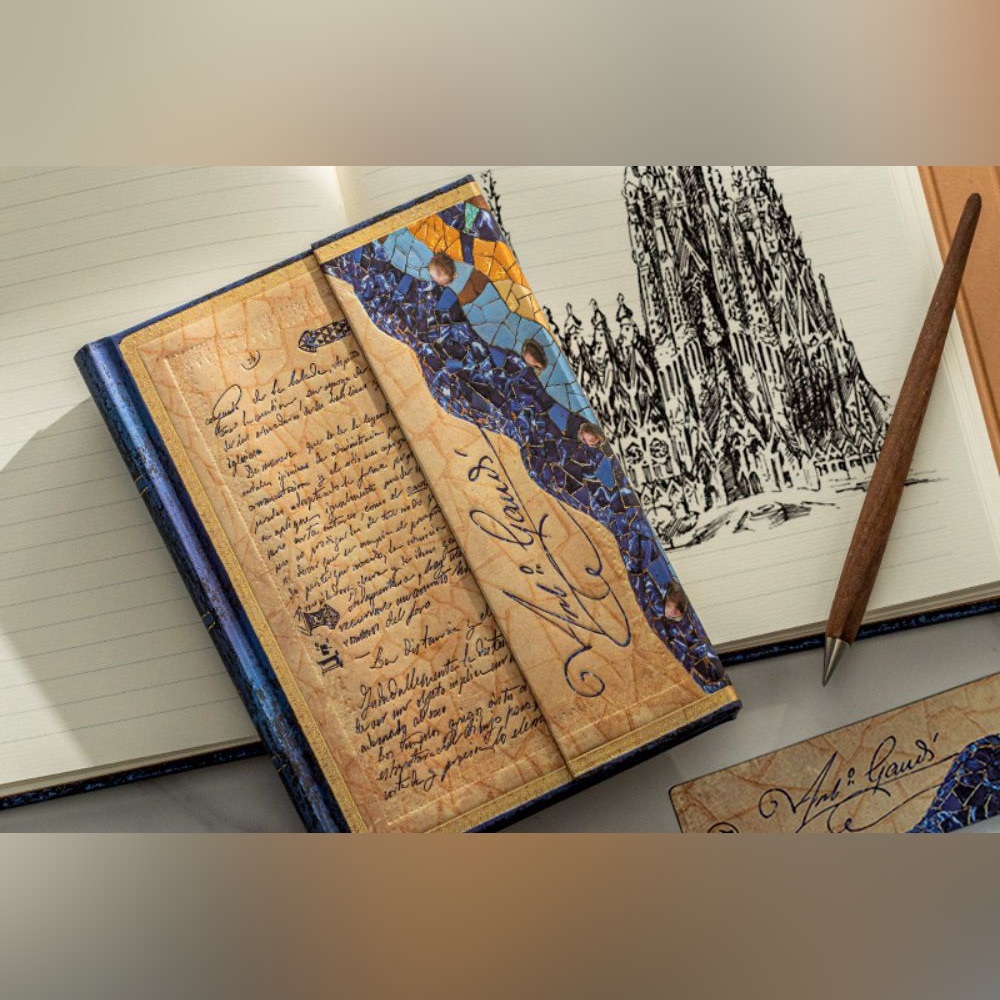Paperblanks Gaudi, The Manuscript of Reus Midi Unlined Hardcover Journal, NWT